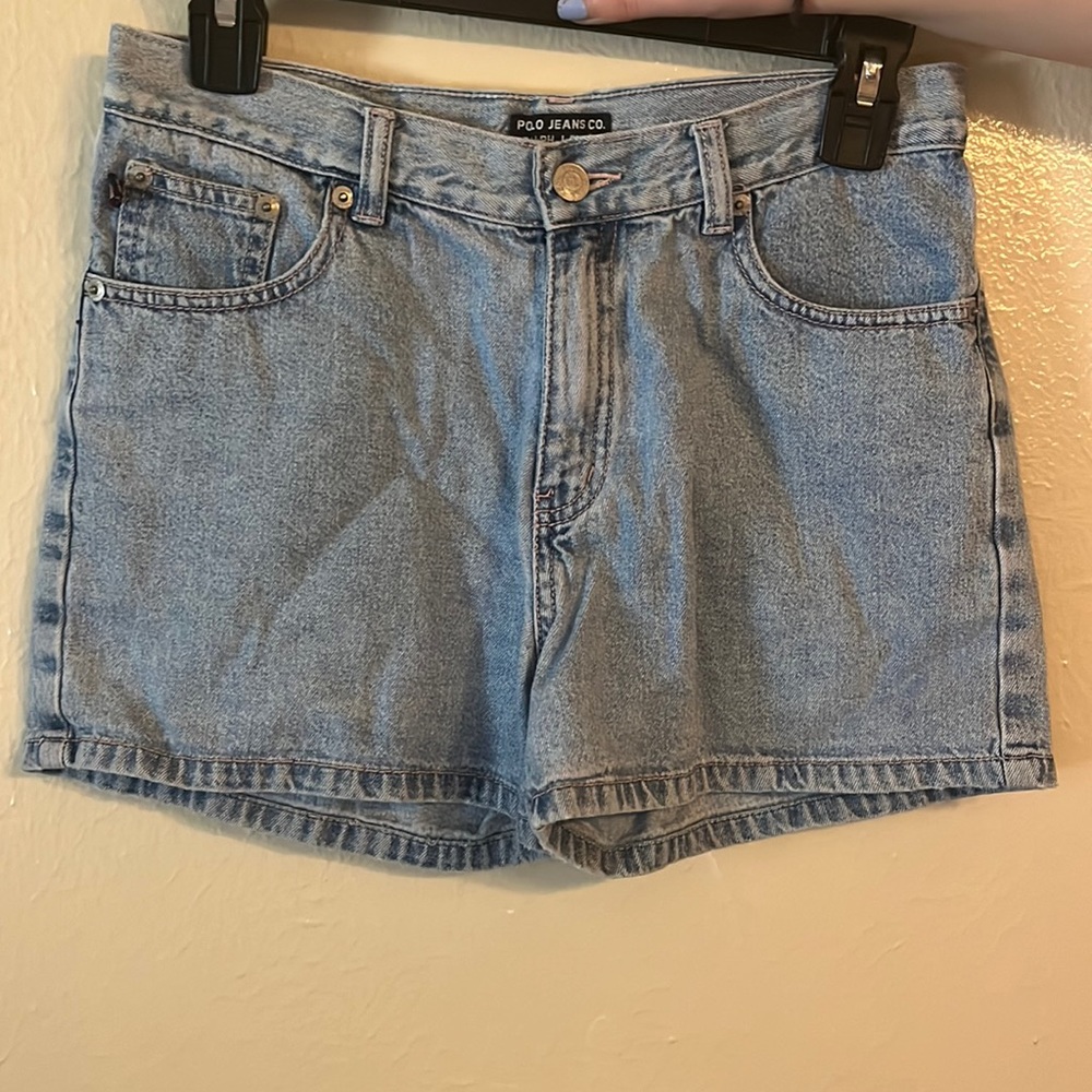 Size 16- High rise denim jeans with pink stitching